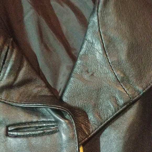 Midnight Velvet Leather trench coat - Picture 5 of 7